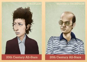 Hunter S. Thompson Bob dylan Illustration