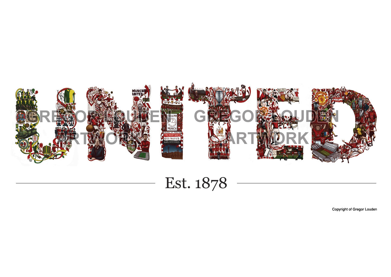 Manchester United Illustration Art