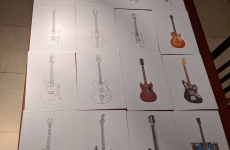 Inking the guitars…